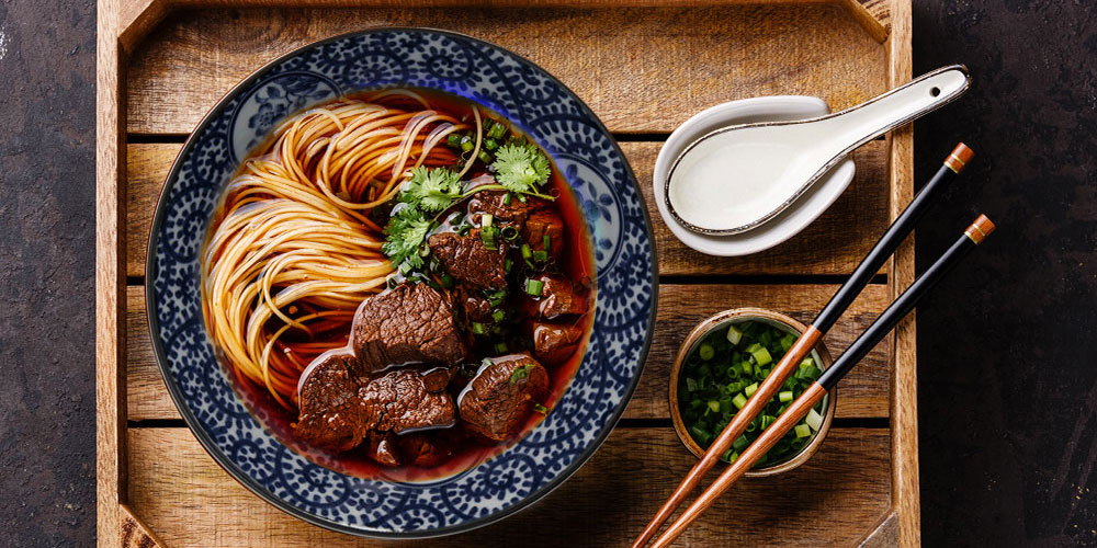 Asian bowl with noodle dish