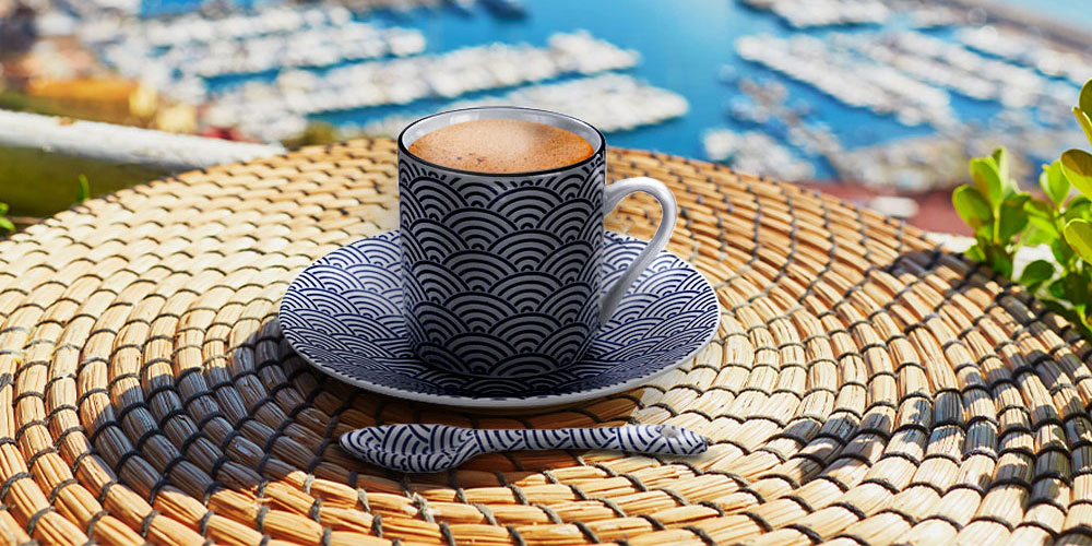 Espresso set with cup and saucer