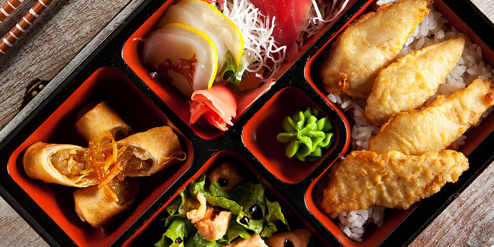 Bentobox mit leckerem Essen