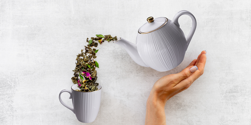 Teekanne aus feinstem asiatischen Porzellan