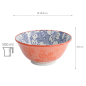 Preview: TDS, Tayo-Schale, Mixed Bowls Sakura, Blau/Rot, Ø 14,8x6,8cm 500ml - Art Nr. 15463