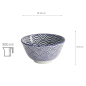 Preview: TDS, Reis-Schale, Nippon Blue, Waves, Ø 12 x 6,4 cm 300 ml - Art Nr. 16000