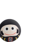 Preview: TDS, Glücksbringer / Lucky Charm Daruma, Dekoration, Schwarz, Ø 6x6x6cm - Art Nr: 16916