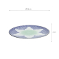 Preview: TDS, Plate, Lily Flower, Blue, Ø26x3 cm - Item No: 21156