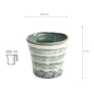 Preview: TDS, Teacup, Green/Beige Stripe, Ø 9 x 9 cm 300 ml, Item No. 22085