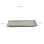 Preview: TDS, Sushi Plate, Vert Sauge Mermaid Design, 22x13x2cm, Item No. 33166