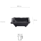 Preview: TDS, Saucen-Schale, Melamine Iwate Black, 9x8,5x2,5cm 80ml, Art.-Nr. 33285