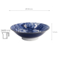 Preview: TDS, Bowl, Yakuza, Carp, Blue/White, Ø 25.2x7.7cm 1600ml, Item No. 33343