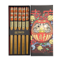 Preview: TDS, 5 Paar Essstäbchen-Geschenkset, Daruma, Art.-Nr. 33701