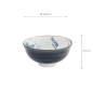 Preview: TDS, Rice Bowl, Hokusai, White/Blue, Ø 11.8 x 5.5 cm - Item No. 33730