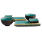 Preview: TDS, Sushi Set, Glassy Turquoise, 8-piece set, Item No. 8154