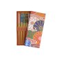 Preview: Orangene Blume 5 Paar Essstäbchen bei Tokyo Design Studio (Bild 1 von 5)