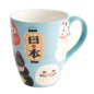 Preview: Blau Katze Kawaii Japan Tasse in Geschenkbox bei Tokyo Design Studio (Bild 3 von 5)