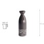 Preview: TDS, Sake-Bottle, Black Maru, 17.5cm 180ml, Item No. 7476