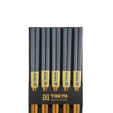 TDS, 5 Paar Essstäbchen, Bamboo Grau, Art.-Nr. 14463