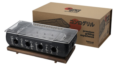Konro Grill large+Rect Wooden Base at Tokyo Design Studio (picture 1 of 4)