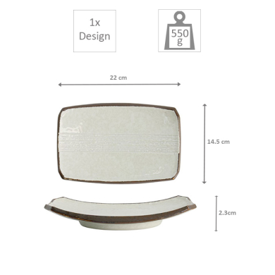 22x14.5x2.3cm Oblong Plate Hime Kobiki at Tokyo Design Studio (picture 5 of 5)