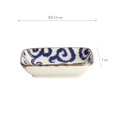 TDS, Square Bowl, Ten Karakusa, 9.5 cm x 7 cm, Item No. 18899