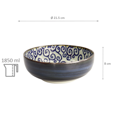 TDS, Bowl, Ten Karakusa, Ø 21.5 cm, Item No. 18909