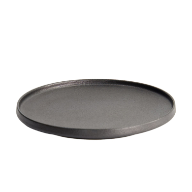 Ø 20.6x2.4cm Yuzu Black Round Plate with Rim  at Tokyo Design Studio (picture 2 of 7)