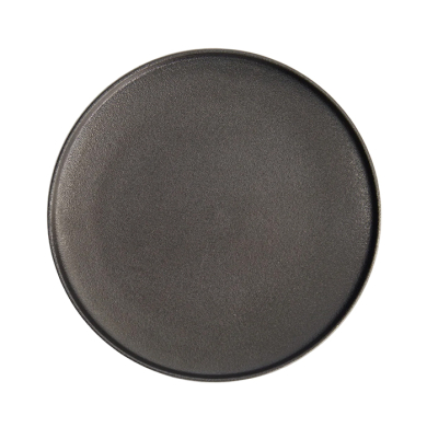 Ø 20.6x2.4cm Yuzu Black Round Plate with Rim  at Tokyo Design Studio (picture 3 of 7)