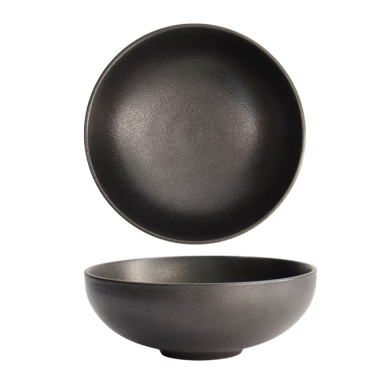 Ø 16x5.9cm 630ml Yuzu Black Round Bowl at Tokyo Design Studio (picture 1 of 6)