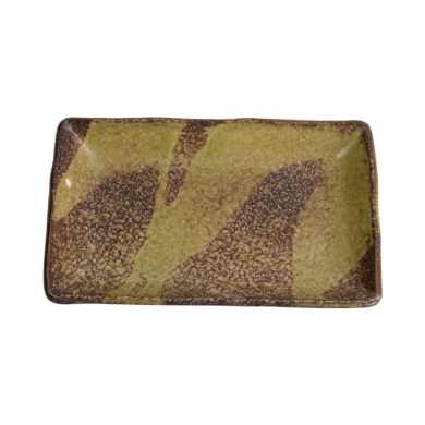 Chakogashi Braun 21x13.5x2.8cm  Groß Eckige Platte bei Tokyo Design Studio (Bild 2 von 3)