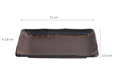 Masiko Kinyo Black Large Angled Plate at Tokyo Design Studio (picture 3 of 3)