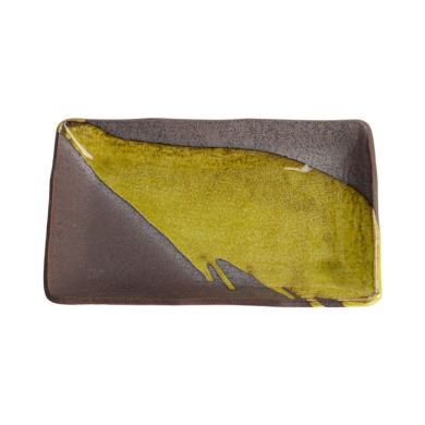 Shiratsu Yuzucha Nagashi Bk/gd Ø 21x13.5x2.8cm  Groß Eckige Platte bei Tokyo Design Studio (Bild 2 von 3)