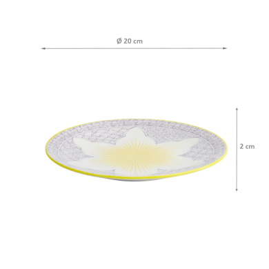 TDS, Teller, Lily Flower, Lila, Ø 20x3cm - Art Nr: 21151