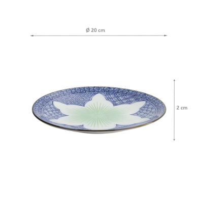 TDS, Plate, Lily Flower, Blue, Ø20x3 cm -Item No: 21152