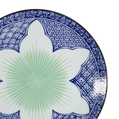 TDS, Plate, Lily Flower, Blue, Ø20x3 cm -Item No: 21152