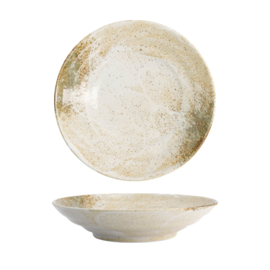 Weiß/Braun Yukishino Teifer Teller bei Tokyo Design Studio (Bild 1 von 5)