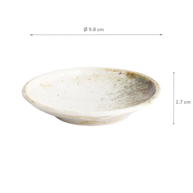 Yukishino White/Brown Round Plate at Tokyo Design Studio (picture 5 of 5)