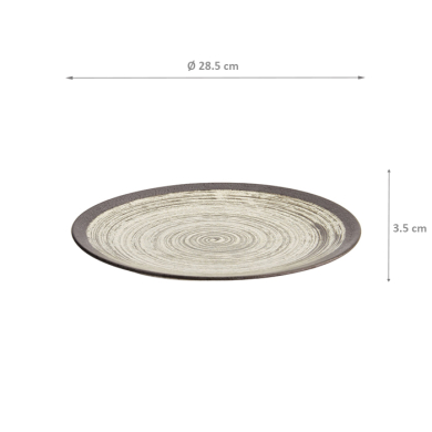 Schwarz/Weiß Asashio Großer Runder Teller bei Tokyo Design Studio (Bild 6 von 6)