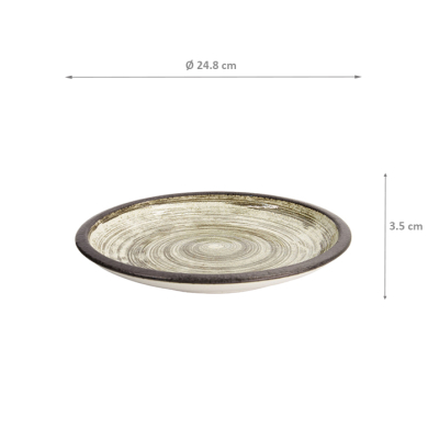 Schwarz/Weiß Asashio Großer Runder Teller bei Tokyo Design Studio (Bild 6 von 6)