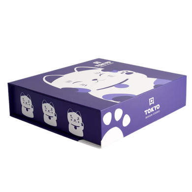 4 Stück mit Essstäbchen Kawaii-Blue Maneko Sushi-Teller-Geschenkset bei Tokyo Design Studio (Bild 5 von 6)