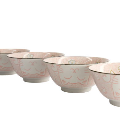 TDS, Bowls Set, 4-piece set, Kawaii Tayo Bowls, Ø 14.8 cm, Item No. 22036