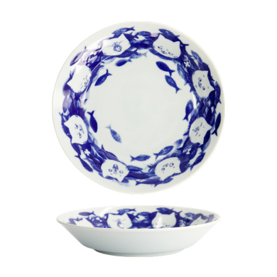 Neko Maruke Cat Flache Schale bei Tokyo Design Studio (Bild 1 von 6)