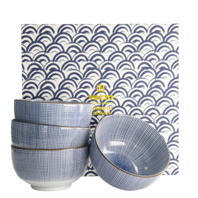 TDS, Bowls Set, 4-piece set, Sendan Tokusa, Ø 12.8 cm, Item No. 22511