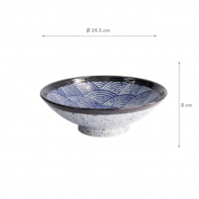 TDS, Schale in Geschenkbox, Aisai Seigaiha, Ø 24.5 x 8 cm, Art.-Nr. 22514