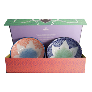 Lily Flower Rd/bl 2 Ramen Schalen Geschankset bei Tokyo Design Studio (Bild 2 von 7)