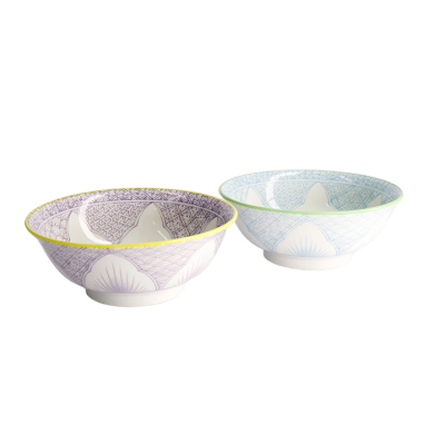 Lily Flower Giftset Pr/lbl 2 pcs Ramen Bowls at Tokyo Design Studio (picture 3 of 7)