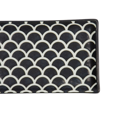 TDS, Sushi Platte, Onyx Noir Mermaid Design, 22x13x2cm, Art.-Nr. 33167