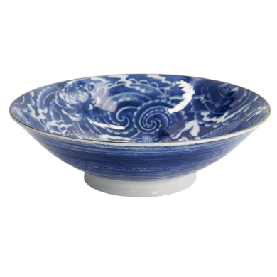 TDS, Bowl, Yakuza, Dragon, Blue/White, Ø 25.2x7.7cm 1600ml, Item No. 33342