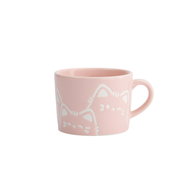 TDS, Tasse, Kawaii Cat, Rosa, Ø 8 x 6 cm - Art Nr. 33394