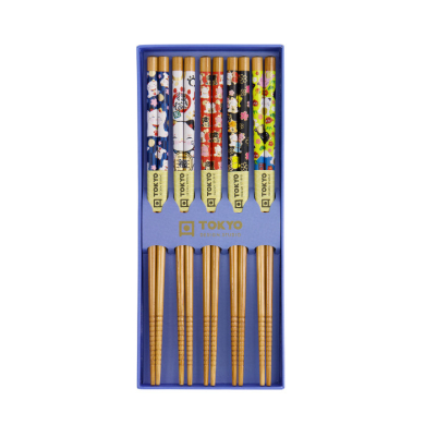 Blau Lotus 5 Paar Essstäbchen bei Tokyo Design Studio (Bild 4 von 4)