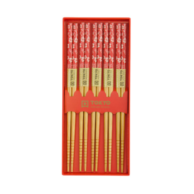 TDS, Chopstick Giftset of 5, Red Leaf, Art.-Nr. 33643