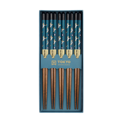 TDS, 5 Paar Essstäbchen-Geschenkset, Crane, Art.-Nr. 33702