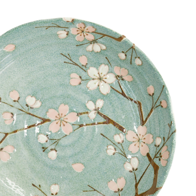 TDS, Plate, Fujisakura, Green Ø 22x4 cm, Item No. 33709